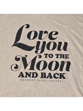 MV Sport LOVE YOU TO THE MOON & BACK Graphic NASA Souvenir Hooded Sweatshirt XL
